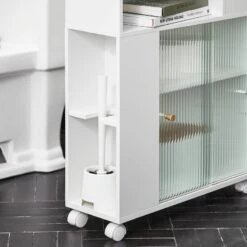 Armoire WC Roulante BZR117-W 14 Armoire WC Roulante BZR117-W -Salle De Bain Meubles 93a5353e8bf34a4884e7b24c430a55a2