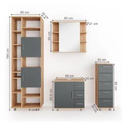 Salle De Bain Ilias Goldkraft (4 élém.) -Salle De Bain Meubles 98d06de1e7cd4282b866990cb0c58f7f