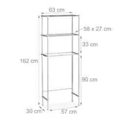 Etagère Pour Machine à Laver à 3 étages -Salle De Bain Meubles 98d1633ce824457386a2d370c9f01320
