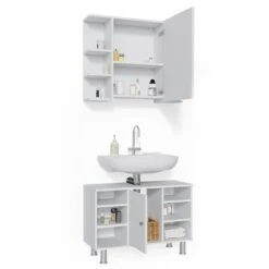 Salle De Bains Fynn Blanc (2 éléments) -Salle De Bain Meubles 9cdc41062004498aaaa179dcb34d395c