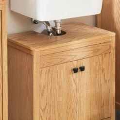 Meuble Sous Lavabo Naturel BZR98-N -Salle De Bain Meubles a3a38af73cbc417bbec027d9d7adf602