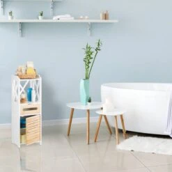 Petite Armoire étagère 5 Niveaux -Salle De Bain Meubles a67699acd01b4755a427b31662ead907