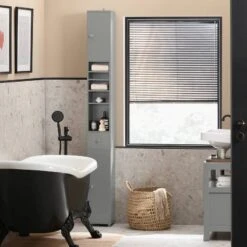 Meuble Colonne Salle De Bain BZR34-W -Salle De Bain Meubles a744ab6a02a84c17988b8e429e839ca0