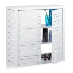 Placard Mural Salle De Bain Bambou Blanc -Salle De Bain Meubles a7ed7664d1ea48b0955acbf939098611