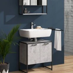 Salle De Bain Fyrk Béton (2 éléments) -Salle De Bain Meubles aa30781d64a3439da3c0e54669e4a4a4