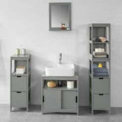 Meuble Colonne Salle De Bain FRG126-W -Salle De Bain Meubles b659c81fa0f247a9986ec3e5bc04c4f9