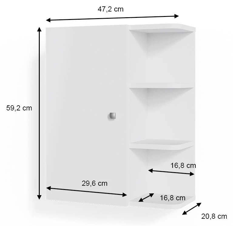 Armoire Suspendue Fynn Blanc 9 Armoire Suspendue Fynn Blanc – Image 7