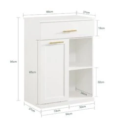 Armoire à Linge BZR66-W -Salle De Bain Meubles b989e43af3394df982d3bcc2657ac6d5