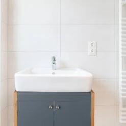 Placard Dessous De Lavabo Bambou Gris -Salle De Bain Meubles bb9753987d0e44649b4042fef5ab00f2