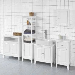 Meuble Colonne Salle De Bain FRG205-W -Salle De Bain Meubles bbcd1dad154343539063a0d64555c814