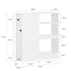 Armoire Toilettes BZR106-W -Salle De Bain Meubles bbff88cd26804363b39c927d4650b275