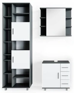 Salle De Bain Ilias Anthracite (3 élém.)