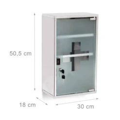 Armoire à Pharmacie EMERGENCY Acier Inox -Salle De Bain Meubles d008e420230d4fbab9529e6802c48ac5