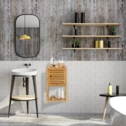 Etagère De Bain En Bambou, 3 étages -Salle De Bain Meubles d4bdb49a59594b33a2937436334e88c6