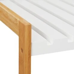 Étagère à 4 Niveaux Avec Panier à Linge -Salle De Bain Meubles dec13be343f4445691e9eee951450ae3