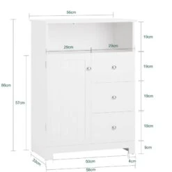 Meuble Bas De Salle De Bain BZR107-W -Salle De Bain Meubles e33c9bff9aab4e32b933914d8ed68fc8