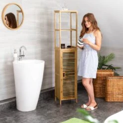 Armoire De Salle De Bain Bambou 5 étages -Salle De Bain Meubles e4f5ea67a52347ac8ebc5a28b7a1fba6
