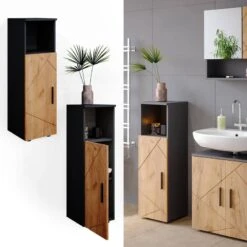 Chiffonnier Irma Anthracite Brillant -Salle De Bain Meubles e73a37cda494471b8e3991be97fea1ea