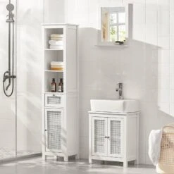Meuble Colonne De Salle De Bain BZR36-W -Salle De Bain Meubles eace325fb5c44b399daba115b131259e