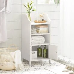 Commode De Salle De Bain BZR56-W -Salle De Bain Meubles ef2c067f36ca44e1aaf568bb9fe4b053