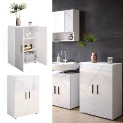 Armoire Irma Blanc Brillant -Salle De Bain Meubles f3d33211081347e1896b31f3c847553c