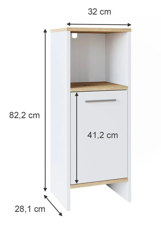 Chiffonnier Elvio Blanc/sonoma 6 Chiffonnier Elvio Blanc/sonoma – Image 4