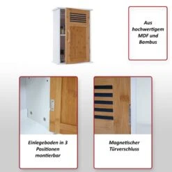 Armoire Suspendue MCW-A85 Bambou -Salle De Bain Meubles fc9d9e5f143f4984b9aaf8fcdf3f69ae