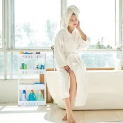 Étagère De Cuisine à Roulettes 4 Niveaux -Salle De Bain Meubles fdbceba4f9b446a8ae3cc21a345cc80c