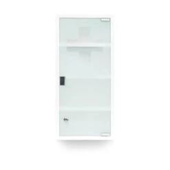 Armoire à Pharmacie Blanche Inox -Salle De Bain Meubles ffd01705e7ba483e8519608bbe963af4