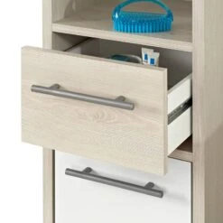 Armoire Haute Quickset 350 -Salle De Bain Meubles hochschrank jan pinie hell dekor hochglanz weiss 4180292