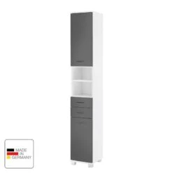 Armoire Lumo -Salle De Bain Meubles hochschrank lumo weiss basaltgrau 4482400