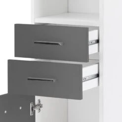 Armoire Lumo -Salle De Bain Meubles hochschrank lumo weiss basaltgrau 4482408