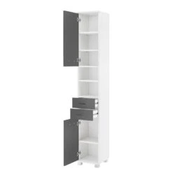 Armoire Lumo -Salle De Bain Meubles hochschrank lumo weiss basaltgrau 4482424