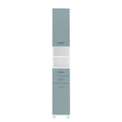 Armoire Lumo -Salle De Bain Meubles hochschrank lumo weiss taubenblau 4482392