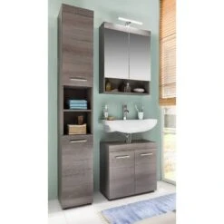 Colonne De Salle De Bain Runner -Salle De Bain Meubles hochschrank runner by trendteam rauchsilber 5089204