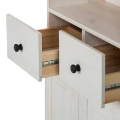 Armoire Haute Senna I -Salle De Bain Meubles hochschrank senna ii kiefer massiv weiss havanna 299554