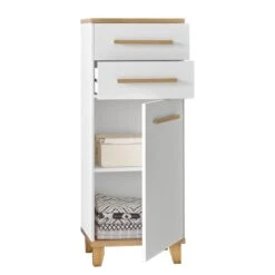 Armoire Midi Bjerka -Salle De Bain Meubles midischrank bjerka weiss eiche riviera hell dekor 4438988