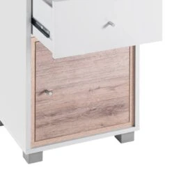 Armoire Midi Santo -Salle De Bain Meubles midischrank santo weiss wildeiche dekor 3328121