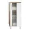 Armoire Basse Porto -Salle De Bain Meubles unterschrank porto weiss eiche saegerau dekor 33 cm 5089148