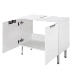 Meuble Sous Vasque Romana -Salle De Bain Meubles waschbeckenunterschrank romana hochglanz weiss 4560472