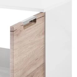 Meuble Sous Vasque Romana -Salle De Bain Meubles waschbeckenunterschrank romana hochglanz weiss eiche dekor 3328389