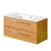 Meuble Lavabo Bern -Salle De Bain Meubles waschtisch bern bambus natur lackiert 1324225