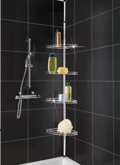 Wenko Etagère De Douche Pour Angle -Salle De Bain Meubles wenko wenko duscheck regal hoehenverstellbar edelstahl m wk bre 0427 1